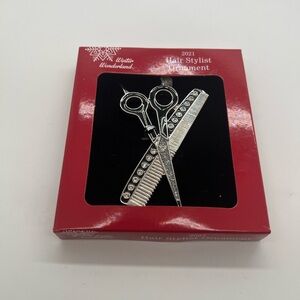 Silver Hair Stylist Ornament